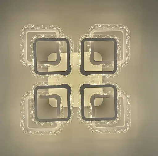 Люстра в матовом белом корпусе с прозрачным акрилом Ст. A 2517/4+4 XS WT | Line F - фото 6