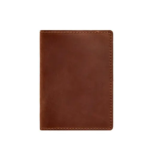 Кожаная обложка для паспорта 1.3 светло-коричневая Crazy Horse - фото 7