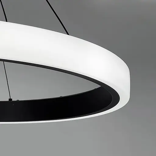 LED люстра підвісна в кільцевому чорному корпусі Ø 70 см | Line F | Арт. MJ313-700 BK - фото 3