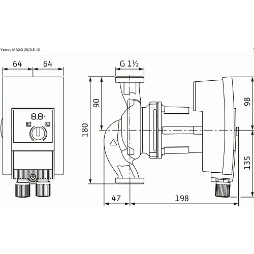 Циркуляційний насос Wilo Yonos MAXO 25/0,5-12 (2120641) - фото 2
