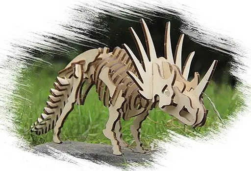 Дерев'яний конструктор динозавр ТРИЦЕРАТОПС - фото 4