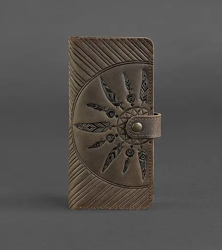 Шкіряне жіноче портмоне 7.0 Інді темно-коричневе - фото 1