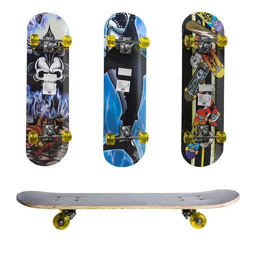 Скейт GSK-0022, дерев’яний, 70x20x8.5 см, PU колеса (В асортименті) - фото 2