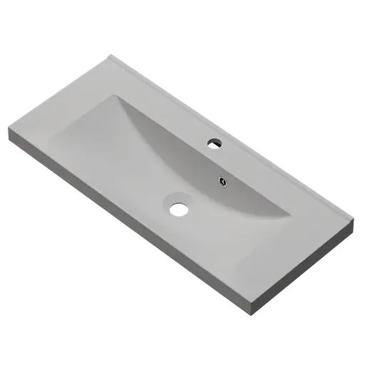 Раковина матовая врезная Amidicon Scif 80 800x350 из литого камня SCIF_80_MAT, Белый матовый - фото 2