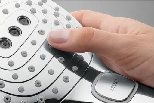 Душовий набір Hansgrohe Raindance Select E 120 EcoSmart 9 l/min White/Chrome 26622400, Хром - фото 4