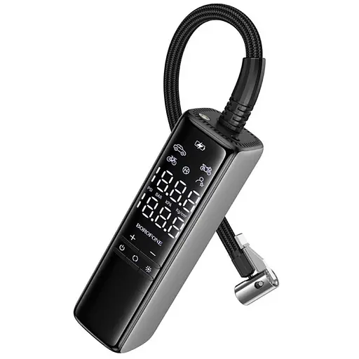 Автомобільний насос Borofone FC1 Air Pump Black Gray - фото 1