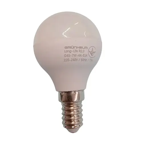 Лампа LED Grunhelm G45-7W-4K-E14 Long-Life R2.0 (149237)