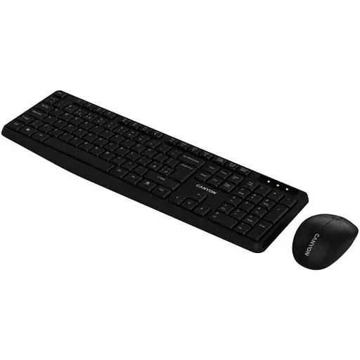 Комплект (клавиатура и мышь) CANYON SET-W01 Keyboard+Mouse Wireless Black - фото 3