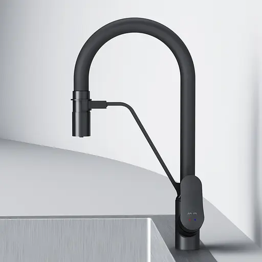 Змішувач для кухні на дві води Am.Pm Like black F8007822 Чорний матовий - фото 6