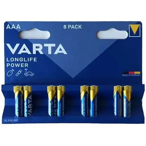 Батарейка Varta Longlife Power AAA(R3) blister 6+2 (8/160) (АРТ8936) - фото 1