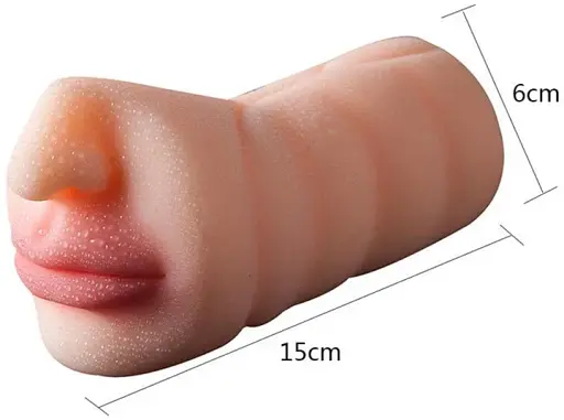 Мастурбатор I'MCUM Realistic Oral Fantasy Реалістичний рот Бежевий (IM-KMQ202) - фото 4