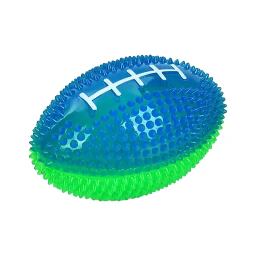 М’яч дитячий регбі, MS4496, 150 г, 8 см, масажний, світло (В асортименті)