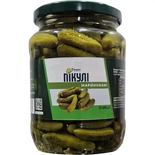 Пикули Домашні продукти Огурцы маринованные 680 г
