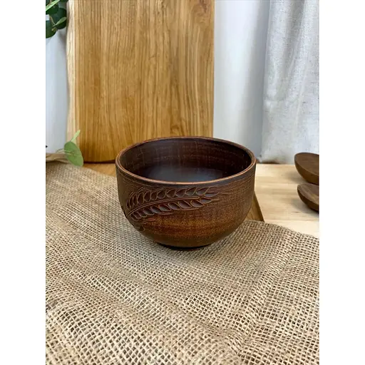 Салатник керамічний (глиняний) різьблений Колосок 700 мл