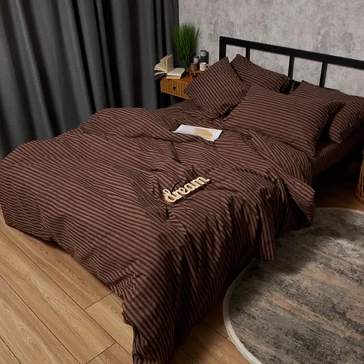 Пододеяльник Moon&Star Бязь Gold Люкс Espresso Lines Полуторный 143x210 см - фото 3