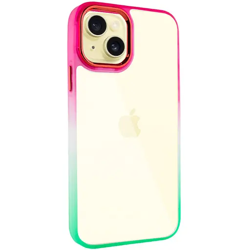 Чохол Epik TPU+PC Fresh sip series для Apple iPhone 13, 6.1 Салатовий/Рожевий - фото 1