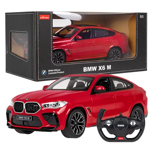 Машинка BMW X6 M червоний RASTAR модель 1:14 Автомобіль на дистанційному керуванні + пульт 2,4 ГГц