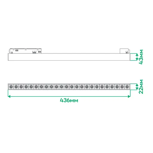 Светодиодный магнитный трековый светильник Ardero MGN300ARD 24Вт 4000K черный - фото 2