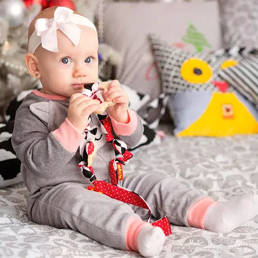 Підвіска Слінгобуси Совушка Macik МС 110504-01 з дерев'яним гризунком - фото 2