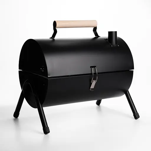 Вугільний гриль двосторонній портативний з решіткою Yiwu 38х25х35 см чорний універсальний для пікніка похідний розкладний BQ-1 - фото 2