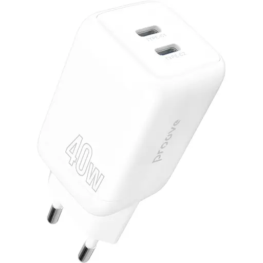 Мережевий зарядний пристрій Proove Silicone Power 40W USB-C/USB-C White (WCSP4020002) [130268]