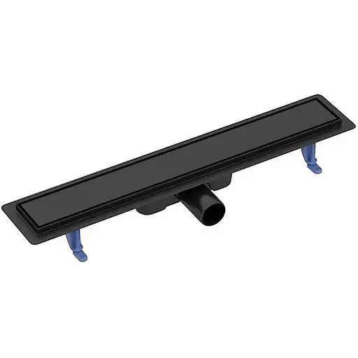 Душовий канал Cersanit Tako 600 мм із двосторонньою решіткою чорний S907-017 - фото 1