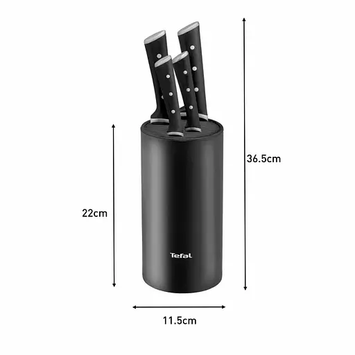 Tefal Набір ножів Ice Force, у пластиковій колоді, 4шт, нержавіюча сталь, пластик, чорний - фото 5