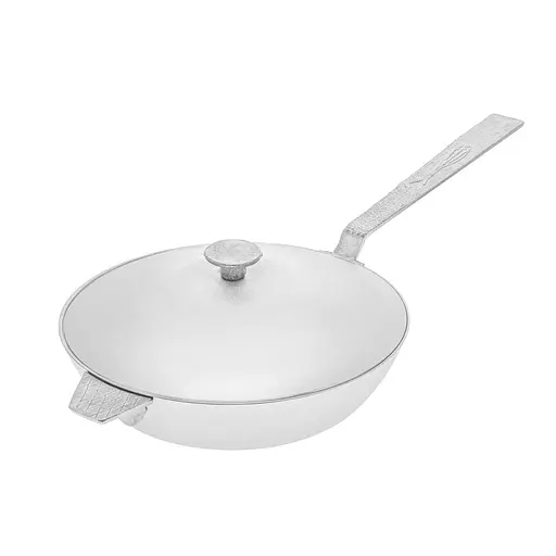 Алюмінієвий сотейник з литими ручками, рифленим дном та кришкою 2 л, Полімет 81423 - фото 4