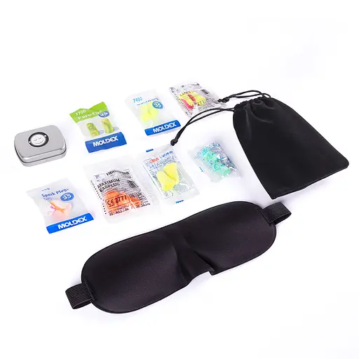 Подарунковий набір для чоловіка | Маска для сну + чохол + беруші для чоловіка, хлопця, брата, друга, тата, начальника на день народження, свято, річницю (1043-02)