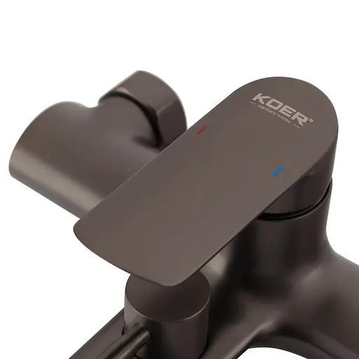 Змішувач для ванни з коротким зливом Koer KB-40028-07 KR5308 Графит - фото 5