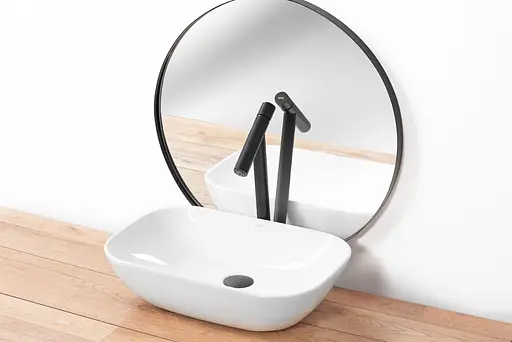 Змішувач для умивальника Rea Zen black mat чорний високий REA-B8035 Чорний матовий - фото 3