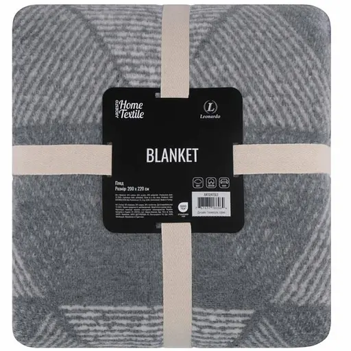 Плед Ardesto Leonardo Геометрія 200х220 см сірий (ART0415LT) - фото 1