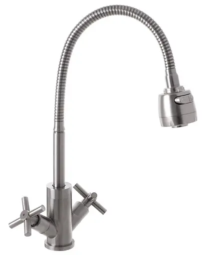 Змішувач для кухні Mixxus DVE 011 з гнучким виливом SS2823 - фото 1