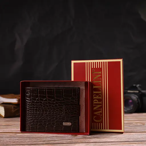 Мужской кожаный кошелек Canpellini 12.2х9.5х2 см acs0025622 - фото 8