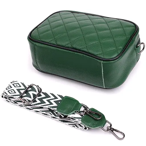 Стеганая женская сумка Vintage из натуральной кожи 21х14х8 см sum0027042 - фото 5