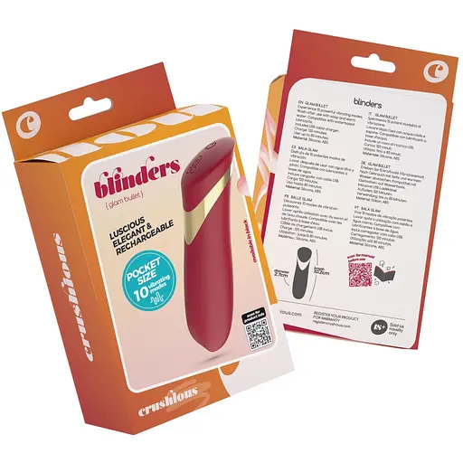 Вібраційна куля Crushious Blinders червона 10.2 х 2.7 см - фото 7