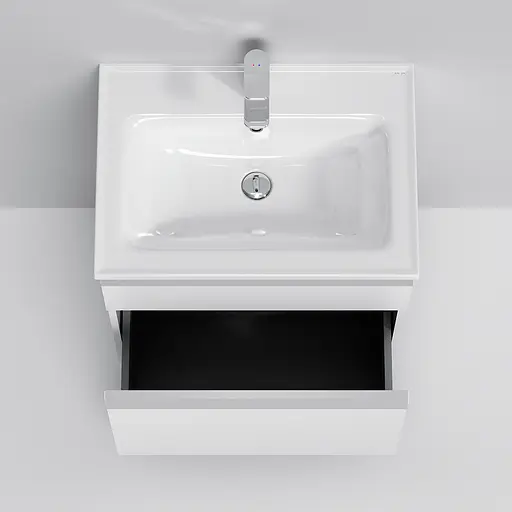 Тумба з умивальником AM.PM X-Joy S підлогова 65 см 2 ящики білий MTA-FSX0652WG-WCC0652WG Білий - фото 3