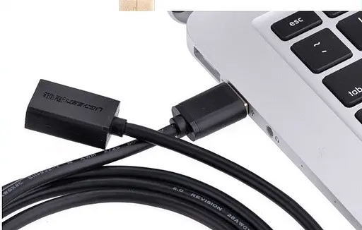 Кабель Ugreen US103 USB 2.0 A Male to A Female Cable 5 м чорний (10318) - фото 2