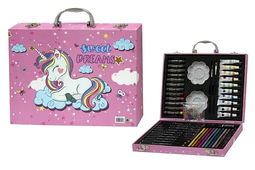 Набор для рисования и творчества Единорог в чемоданчике, 68 предметов, 13545