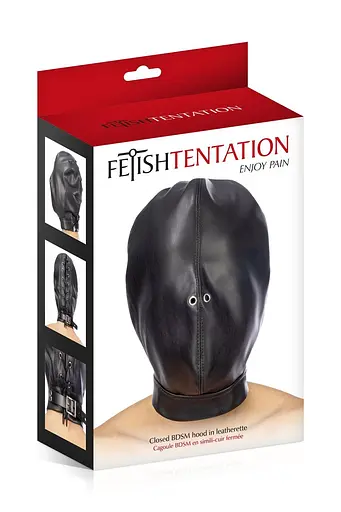 Капюшон для БДСМ Fetish Tentation Closed BDSM hood in leatherette - фото 3