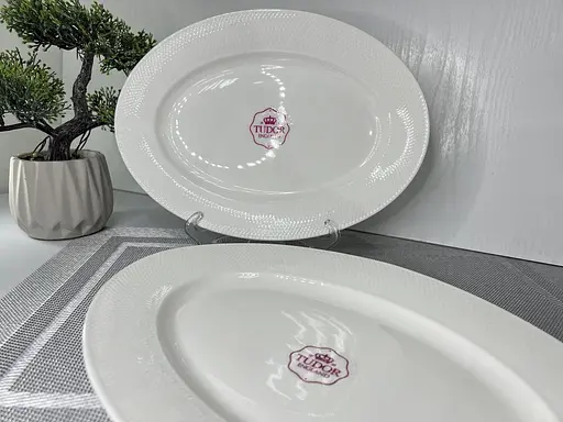 Блюдо порцелянове овальне Tudor СІТКА 30 см (TU1045-1) - фото 2