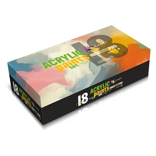 Набір акрилових фарб Art Craft 5083-AC 18 штук по 20 мл - фото 1