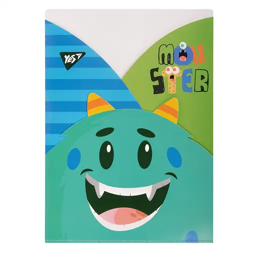Папка-кутик Yes, А4, Monsters, 3 фігурні відділення