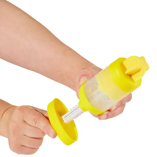 Незастывающая масса для лепки с прессом Wonder Factory 595106(Yellow) 5х6х19 см - фото 2