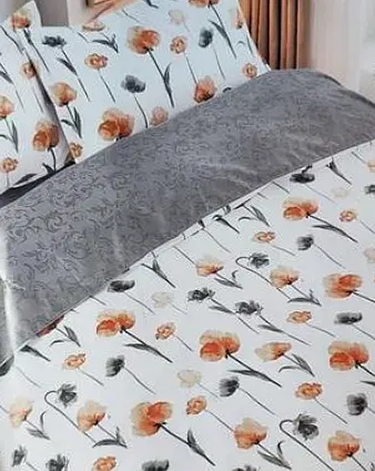 Постельное белье сатин Laura-Grand 21 евро комплект цветочный принт - фото 1