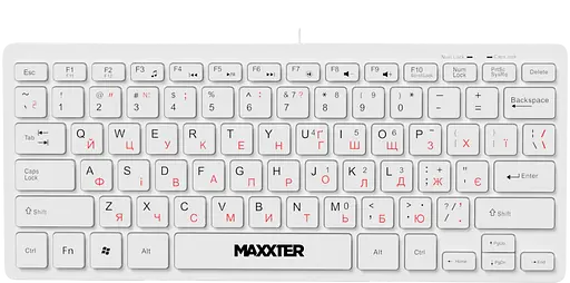 Клавиатура Maxxter KBM-C01W-UA White