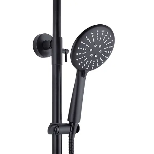 Душова система Kroner KRP Edelstahl Klassisch - SCH063 CV025650, Чорний матовий - фото 5