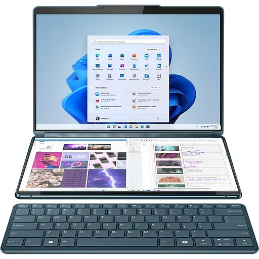 Ноутбук Lenovo Yoga Book 9 13IMU9, (83FF002NRM), Intel Core Ultra 7 155U, 16GB RAM, SSD 1TB, Intel Integrated Graphics, Windows 11 Home, Tidal Teal