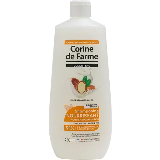 Шампунь Corine de Farme для сухого волосся живильний з аргановою олією 750 мл