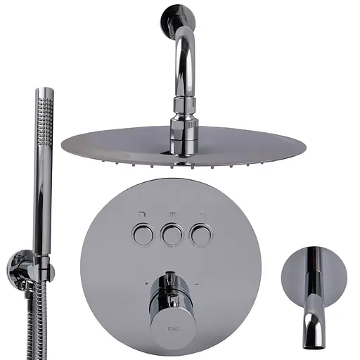 Душевая система встроенная TOPAZ LOFT TLF 32117-L06-C термостат для ванной комнаты с латунным смесителем - фото 16